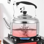 Bouilloire à gaz en acier inoxydable outad - 5l - sifflet sonore - universel Bouilloire à gaz en acier inoxydable outad - 5l - sifflet sonore - universel