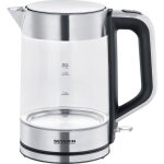 Severin wk 3420 bouilloire filaire verre acier inoxydable (brossé) noir contenance: 1. 7 l Severin wk 3420 bouilloire filaire verre acier inoxydable (brossé) noir contenance: 1. 7 l