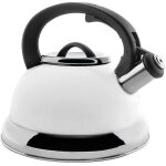 Bouilloire sifflante - lacor - 2. 5 l - laqu� blanc - look r�tro - sifflement m�lodieux