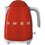 Bouilloire smeg 50s style klf03rdeu - rouge - 1. 7l - 2400w - anti - calcaire et maintien au chaud
