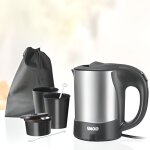 Bouilloire de voyage inox unold uno 18575 - noir et acier inoxydable - 05 l - 1 kwatt Bouilloire de voyage inox unold uno 18575 - noir et acier inoxydable - 05 l - 1 kwatt