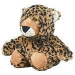Bouillotte chauffante micro - ondes à graines avec housse peluche - léopard marron - warmies Bouillotte chauffante micro - ondes à graines avec housse peluche - léopard marron - warmies
