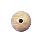 Boules en bois brut demi - perc�es30mm forage 6 mm