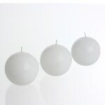 Bougie boule blanc - 88g - blanc - atmosphera createur dinterieur