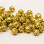 Boules dco paillettes or - tendances fetes - 8mm - objets dcoratifs - intrieur