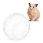 Relaxdays boule hamster jouet pour rongeurs accessoire souris apport en air optimal plastique 14 cm transparen ...