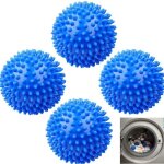 Boules de lavage 4 pi�ces boules de s�chage pour v�tements anti - enchev�trement r�duire les plis (bleu) ...