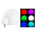 Boule lumineuse � led solaire - lunartec - � 30 cm - blanc - 16 couleurs - t�l�command�e