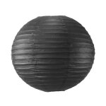 Boule papier noir 40cm - lampion papier en papier de riz - lanterne japonaise noir pour d�coration de ...