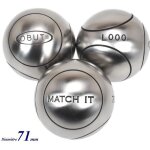 Boules de ptanque match it inox 71mm strie1 - obut