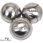 Boules de ptanque match it inox 73mm strie1 - obut