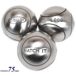 Boules de ptanque match it inox 75mm strie1 - obut