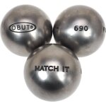 Boules de p�tanque match it inox 76mm m�ta - obut