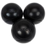 Boules de ptanque - obut - match noire - 670g - acier au carbone - kit de 3 boules