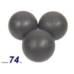 Boules de ptanque ton. r tres tendre 74 mm - obut 680g noir