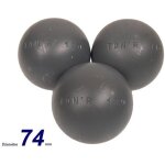 Boules de p�tanque comp�tition tr�s tendre 74mm - obut - triplette avec chiffonnette et but en buis offerts ...