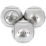 Boules de ptanque - obut - soleil tendre 73 mm - inox - 700g - kit homologu comptition