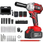 Boulonneuse a choc sans fil perceuse visseuse devisseuse san fil - avec 2 batteries 24v 350 nm 0 - 3000 ... Boulonneuse a choc sans fil perceuse visseuse devisseuse san fil - avec 2 batteries 24v 350 nm 0 - 3000 ...
