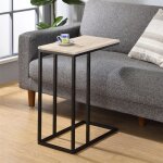 Bout de canap� debora table dappoint table � caf� table basse de salon cadre en m�tal noir et plateau ...