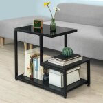 Bout de canapé fbt65 - sch sobuy - table dappoint tables basses avec 3 Étagères de rangement - noir Bout de canapé fbt65 - sch sobuy - table dappoint tables basses avec 3 Étagères de rangement - noir