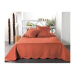 Boutis contemporain terre cuite - taille: 150x150cm - coloris: rouille