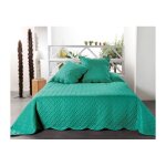 Boutis contemporain vert �meraude - taille: 150x150cm - coloris: vert emeraude