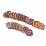 Boutons en bois - salutuya - lot de 100 - vintage - 2 trous - 25 mm de diamtre