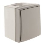 Bouton poussoir tanche ip55 - gris - orok - zenitech