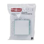 Bouton poussoir porte - �tiquette easy - led 6a 2 modules � composer - mosaic - blanc - legrand