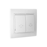 Bouton poussoir volets roulants - generique - erp20u - blanc - 10 a - a encastrer - filaire