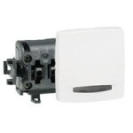 Bouton poussoir � voyant saillie composable - legrand - 86105 - blanc - 6a - filaire
