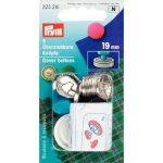 Boutons � recouvrir - prym - 19 mm - laiton inoxydable - couleur argent - 5 pi�ces