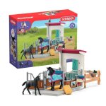 Box pour cheval avec jument et poulain coffret schleich avec 34 �l�ments inclus dont 2 chevaux schleich ...