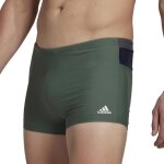 Boxer de bain homme adidas block - kaki - taille élastique - logo adidas Boxer de bain homme adidas block - kaki - taille élastique - logo adidas
