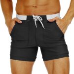 Boxer maillot de bain homme fashion avec poches trunks shorts schage rapide pour plage natation