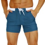 Boxer maillot de bain homme fashion avec poches trunks shorts schage rapide pour plage natation - paon ...
