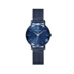 Montre femme - pierre lannier - montre bleu �lectrique - acier - maille milanaise - analogique