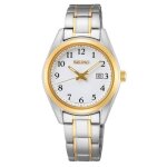 Montre - seiko - seiko classique - acier bicolore - cadran blanc - tanche