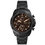 Montre - fossil - bronson - acier noir - quartz - sportif