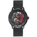Montre - pierre lannier - paddock - automatique - bracelet acier noir - 43 mm
