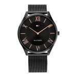Bracelet acier homme - tommy hilfiger - montre tommy hilfiger becker acier milanais noir