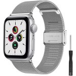 Compatible avec bracelet apple watch 38mm 40mm 41mm bracelet en acier inoxydable maille pour series 7 ...