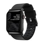 Bracelet apple watch - nomad - active pro - cuir heinen imperm�able - compatible 42 / 44 / 45mm - noir ...