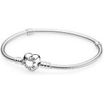Bracelet - pandora - moments - argent 925 / 1000e - fermoir c?ur - 18 cm