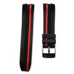 Bracelet caoutchouc noir avec relief rouge - lotus - marc marquez 15881 - homme - r�sine