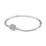 Bracelet  charms - pandora - 590723cz - argent 925 - oxyde de zirconium - gris