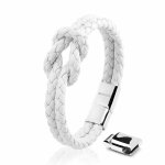 Bracelet en cuir pour femmes serasar b021 - 18 blanc bijoux bracelet �l�gants et tendance avec fermoir ...