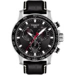 Montre - tissot - supersport chrono - bracelet cuir / tissu - verre saphir - 45. 5 mm Montre - tissot - supersport chrono - bracelet cuir / tissu - verre saphir - 45. 5 mm