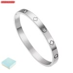 Bracelet femme - incrustation diamant de plaqu 18k bracelet fminin de mode sauvage bracelet - acier ...