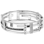 Bracelet - karl lagerfeld - jewelry essentials 5512163 - noir - argent - laiton